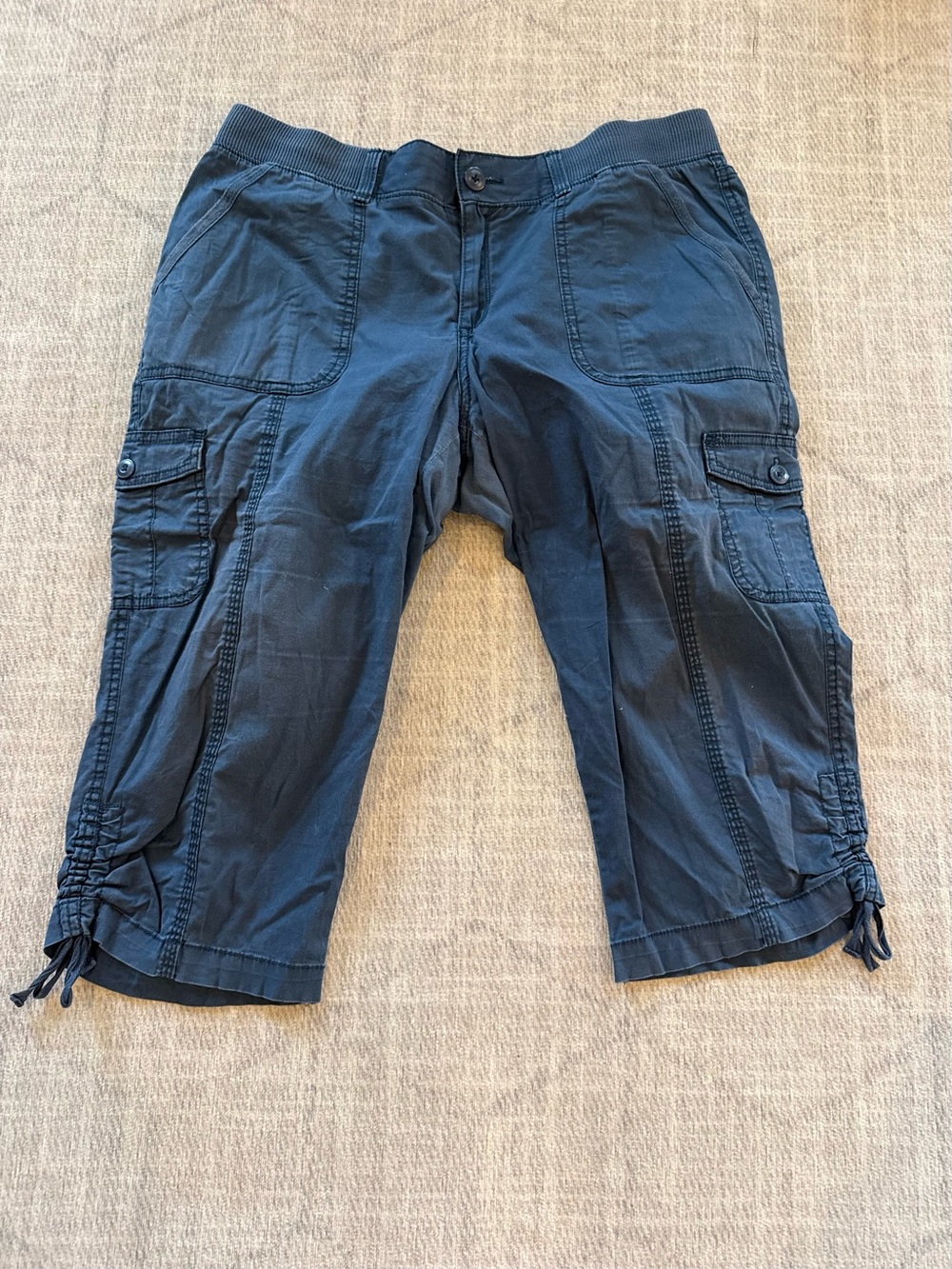 Sonoma Goods for Life Cargo Capri Pants Navy Blue Size 14 Utility